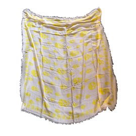 Alexander Mcqueen-Scarves-Yellow,Eggshell