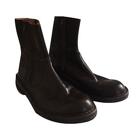Yohji Yamamoto Botines Marrón oscuro