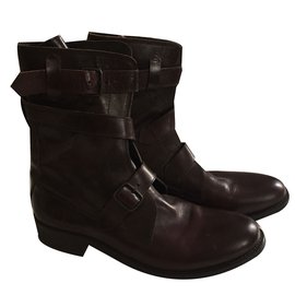 Yohji Yamamoto-Ankle Boots-Dark brown