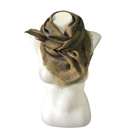 Alexander Mcqueen-Scarves-Purple,Khaki