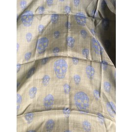 Alexander Mcqueen-Scarves-Purple,Khaki