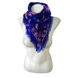 Alexander Mcqueen sciarpe Rosa Blu