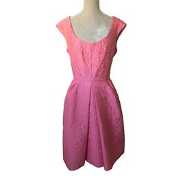 Vestido sem mangas de seda e algodão rosa Louis Vuitton Rosa