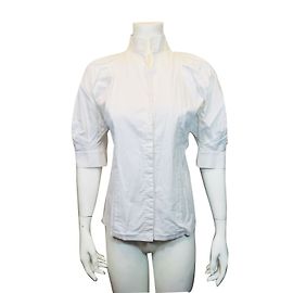 Camicia Adolfo Dominguez Bianca in Cotone Maniche 3/4 40IT Bianco