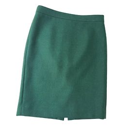 Jupe mi-longue en laine verte J.Crew Taille 8US Vert