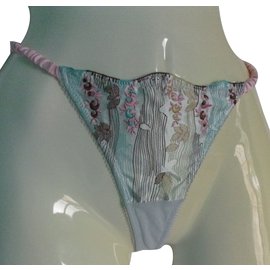 Autre Marque-Charlott' lingerie string assorti en taille 34/36-Bleu