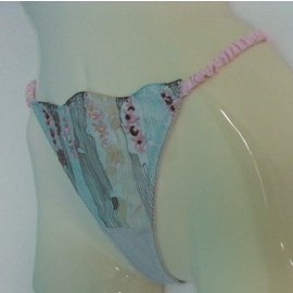 Autre Marque-Charlott' lingerie string assorti en taille 34/36-Bleu