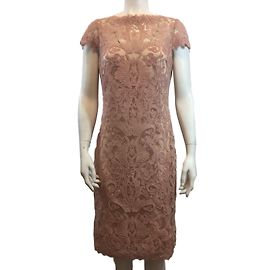 Robe droite brodée Tadashi Shoji Rose Rose