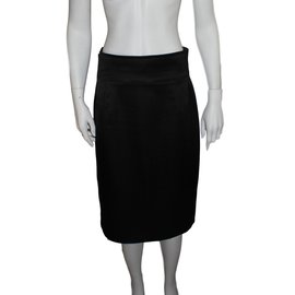Autre Marque Jupe droite noire Ervadoce en polyester Noir
