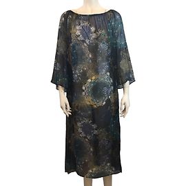 Autre Marque Mj Lisbon gemustertes langes Kleid aus Polyester Andere