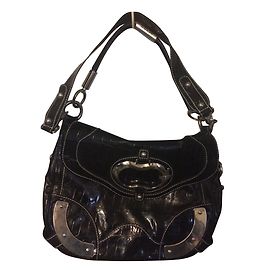 Sac à main Guess en cuir noir Noir