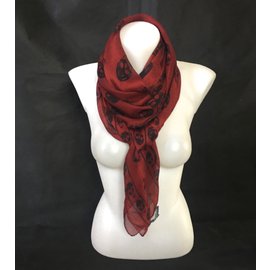 Alexander Mcqueen-Scarves-Black,Red