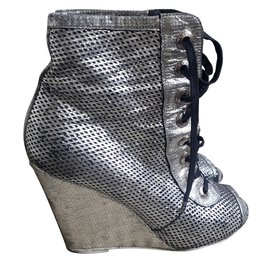 Chanel-boots-Silvery