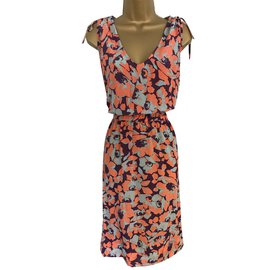 Gerard Darel Kleid Grün Orange Lila