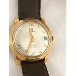 Yema-Relógio vintage-Dourado