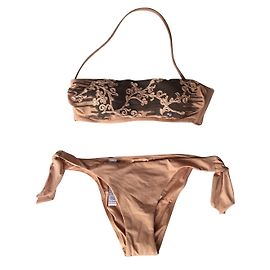 La Perla Sequin Bikini Beige Beige