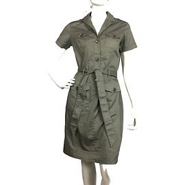 Geox Vestido de camisa Safari Caqui