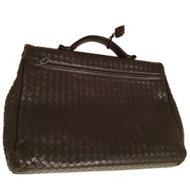 Bottega Veneta-Bags Briefcases-Dark brown