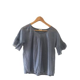 Bellerose Cotton Gingham Blouse Blue Blue