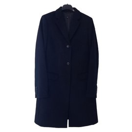 Uniqlo-BRAND NEW Cashmere Tailored Coat-Navy blue