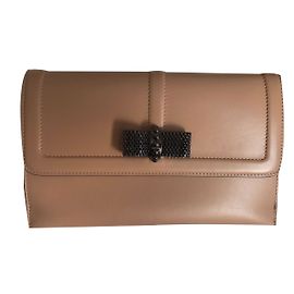 Clutch Christian Louboutin Sweet Charity em couro bege Bege