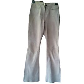Autre Marque Hose aus Samtleder beige Beige