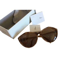 Christian Dior Oversize Sunglasses Taupe Light Brown Taupe Light brown