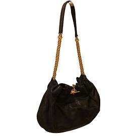 Sonia Rykiel Black Leather Handbag Black
