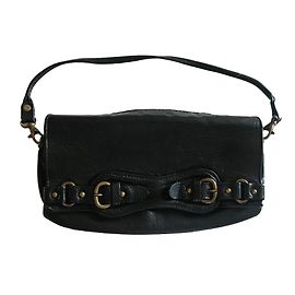 Abaco Black Lambskin Clutch Bag Black