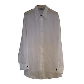 Camicia Barbara Bui Bianca in Voile di Cotone a Maniche Lunghe Bianco
