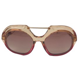 Fendi-FENDI SUNGLASSS LUNETTES TROPICAL SHINE Pink and red-Red