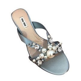 Miu Miu Mules Bleu