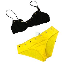 Wolford Zwei Badeanzüge Schwarz Gelb