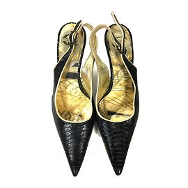 Just Cavalli Escarpins Noir Doré