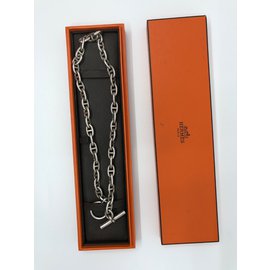 Hermès-Chaîne d'Encre necklace-Silvery