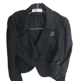 Sonia Rykiel Black Linen Jacket Black