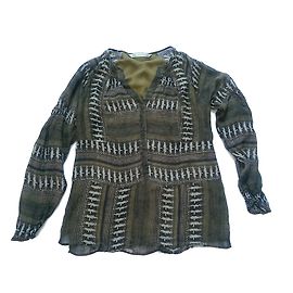 Camicetta di seta Diane Von Furstenberg Marrone Khaki Marrone Cachi