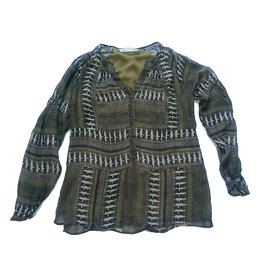 Diane Von Furstenberg-Camisa-Marrom,Caqui