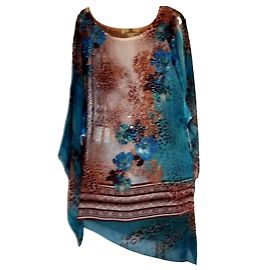 Autre Marque Robe asymétrique BOHOCHIC avec perles et strass Multicolore