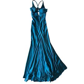 Gianni Versace vestido maxi Azul