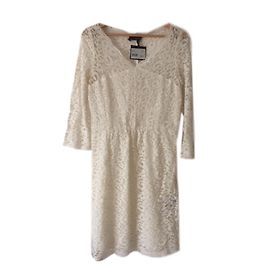 The Kooples Guipure Spitzenkleid Creme Roh