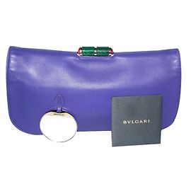 Bulgari Unterarmtasche Grün Lila