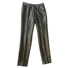 Gucci Pantaloni Slim Metallizzati a Vita Alta Altro