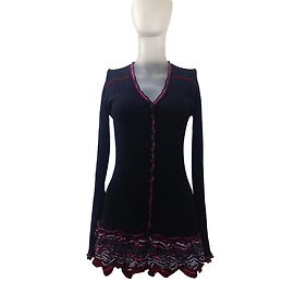 Marithé et François Girbaud Gilet Noir Rose Multicolore