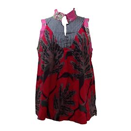 Top sin mangas con estampado floral One step Algodón Viscosa Multicolor