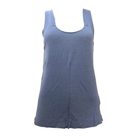 Autre Marque Top Stefan Green in seta ricamato trasparente blu Blu