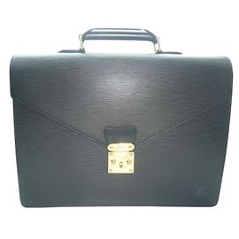 Louis Vuitton Epi Leather Handbag Black Black