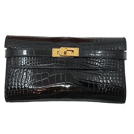 Hermès alligatore kelly Nero