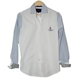 Façonnable Camisas Branco Azul