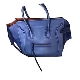 Sac Céline Luggage Phantom en cuir indigo Autre